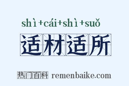 适材适所是什么意思的图片